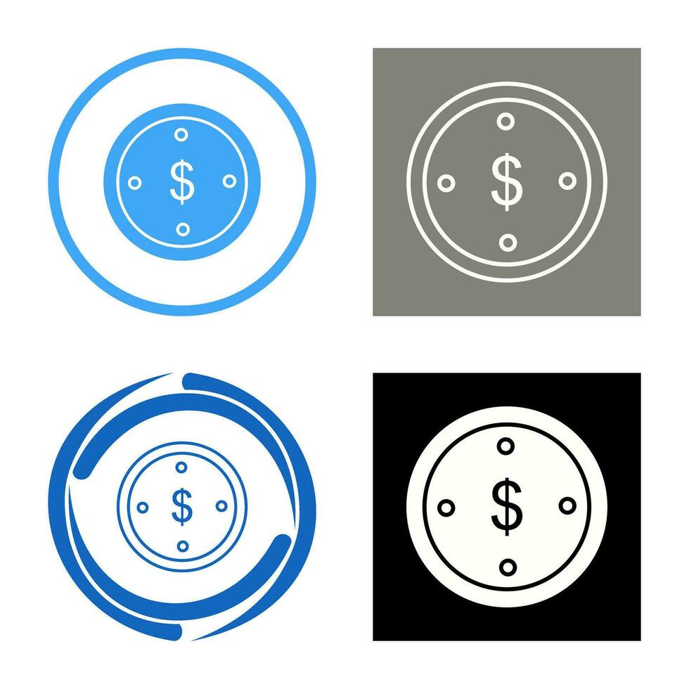 Dollar Coin Vector Icon