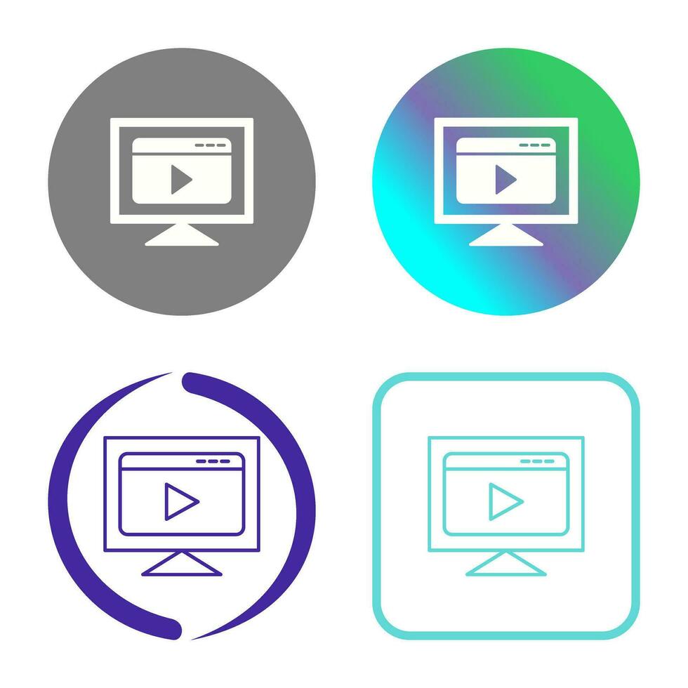 icono de vector de transmisión de video