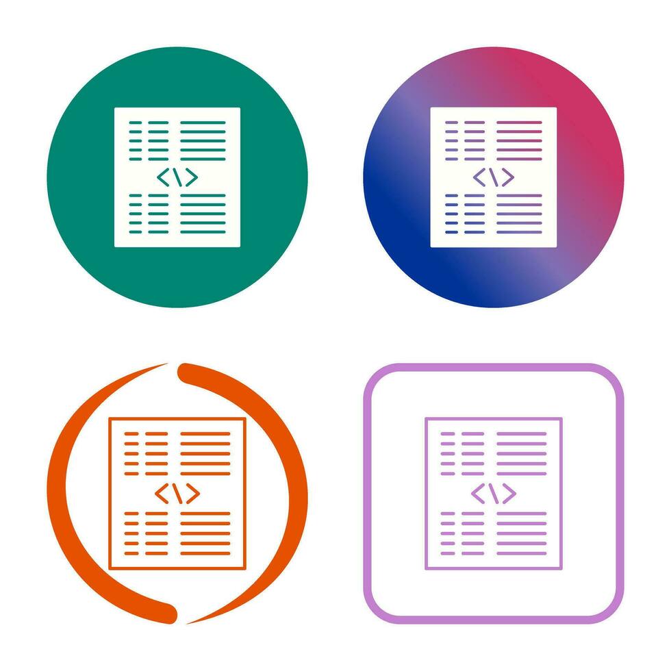 Piece of Code Vector Icon