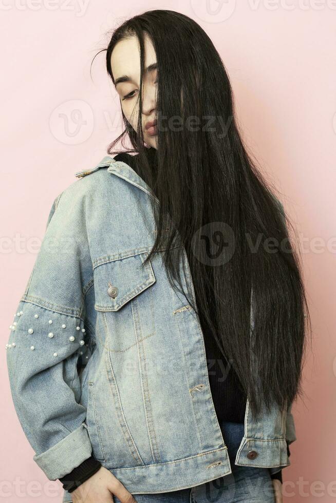 Stylish young woman portrait photo