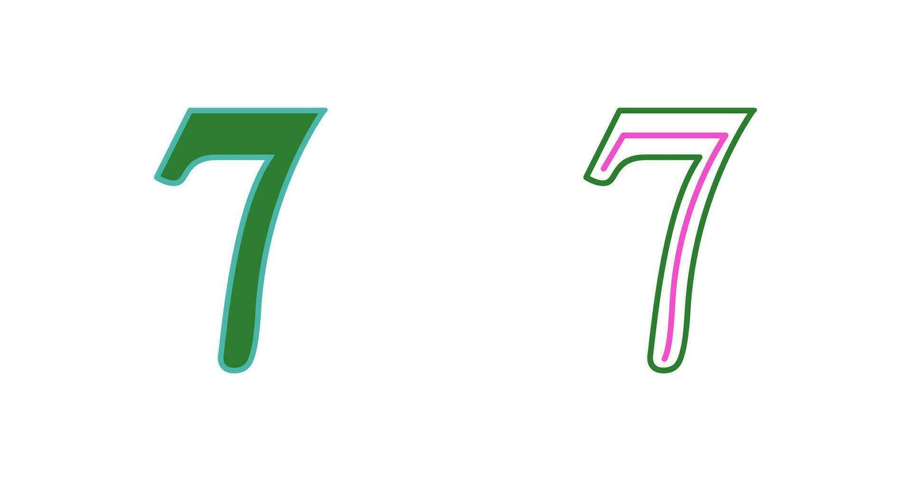 Number Seven Vector Icon