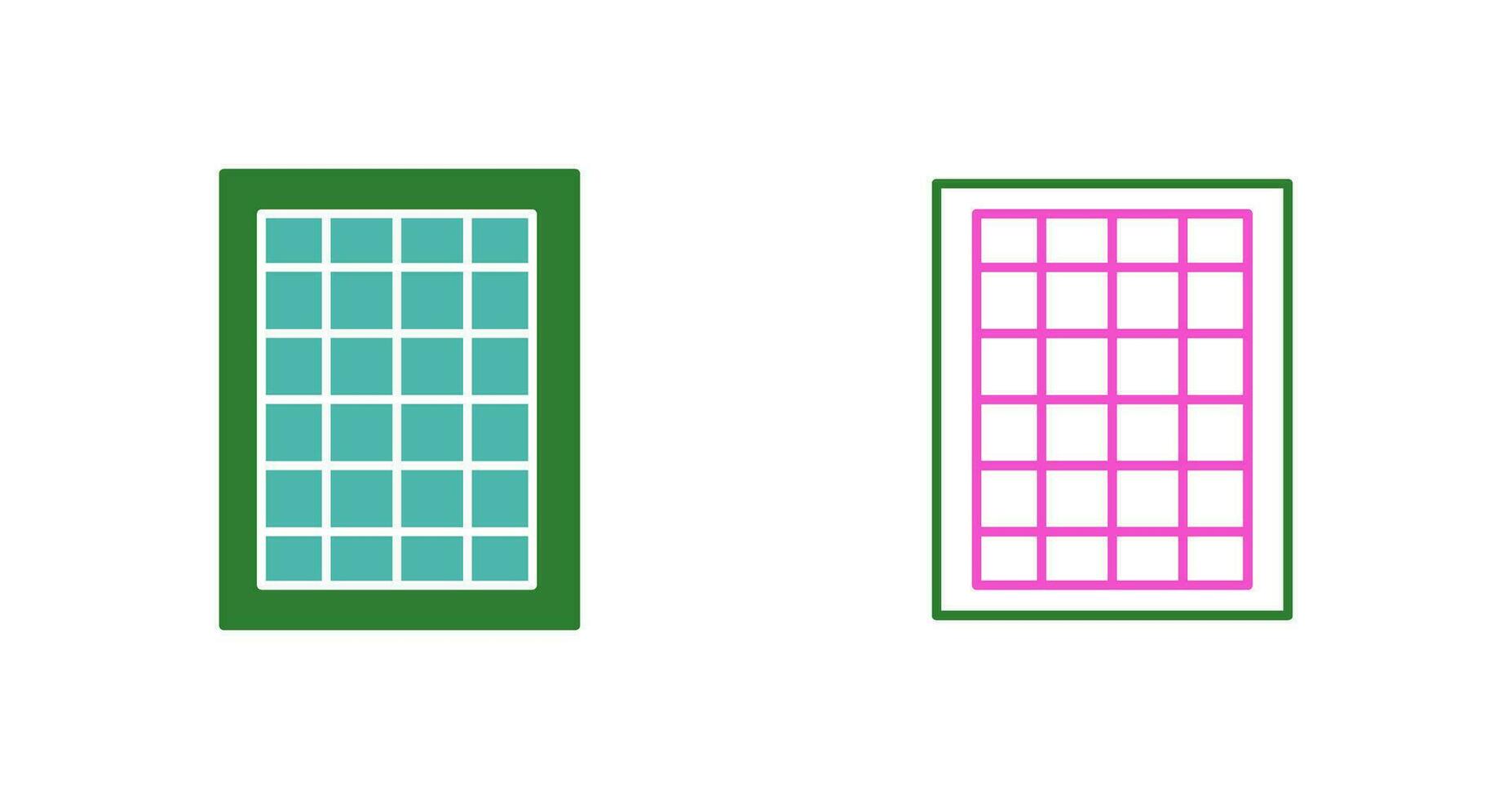 Table of Rates Vector Icon