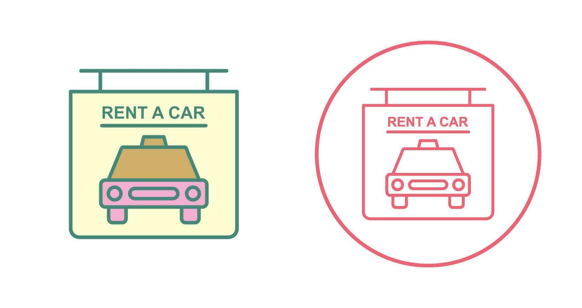 Rent a Car Vector Icon
