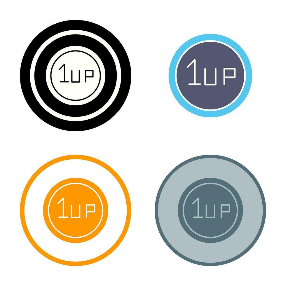 Unique 1UP Vector Icon