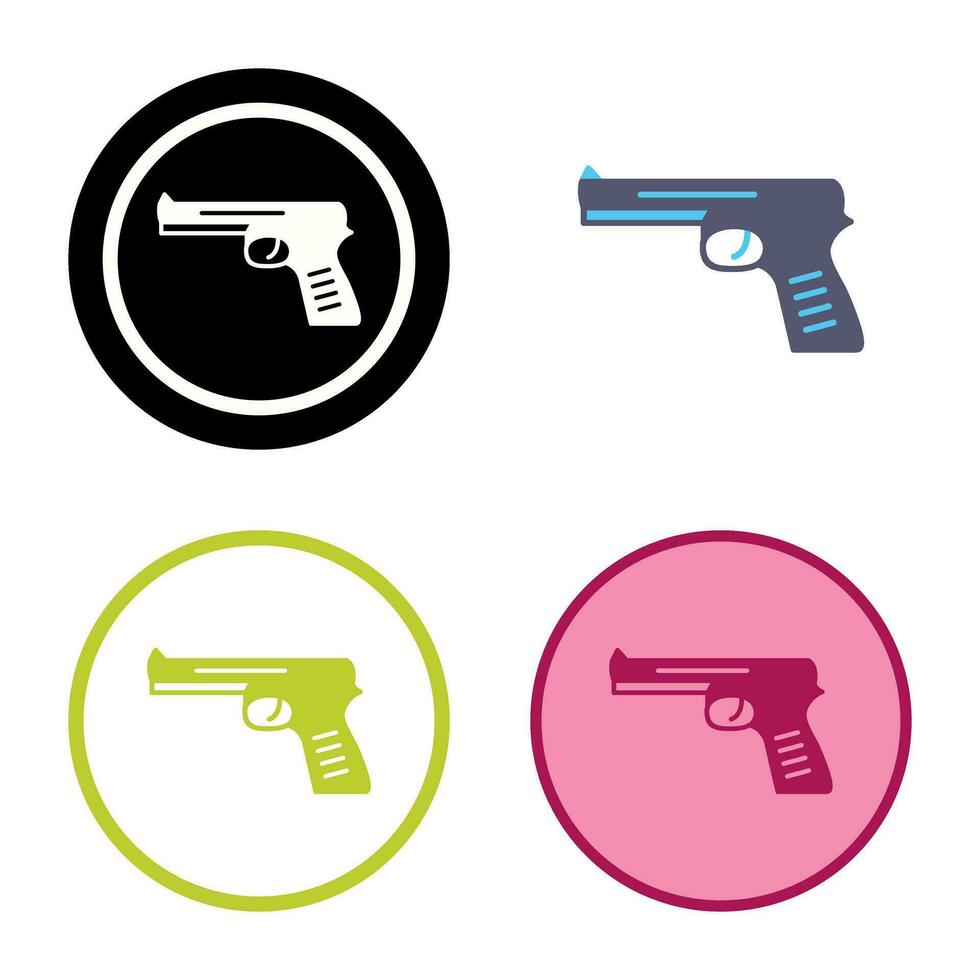 icono de vector de pistola única