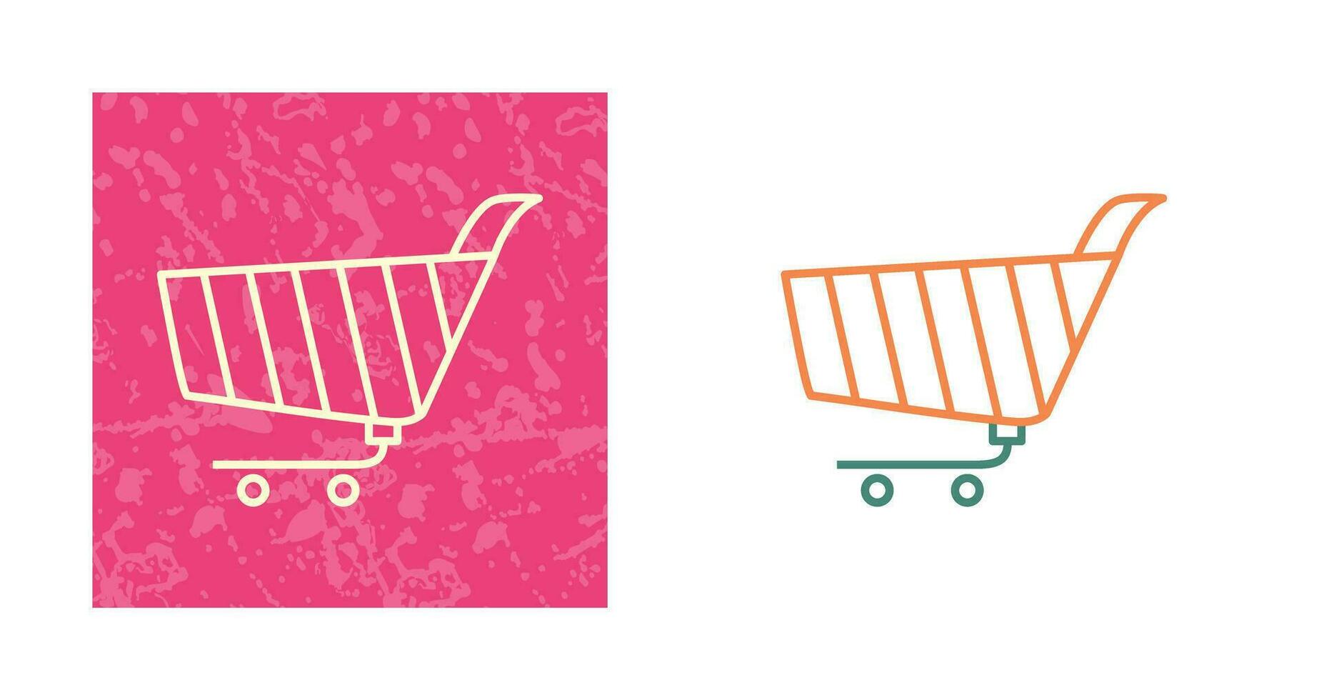 icono de vector de carrito de compras único