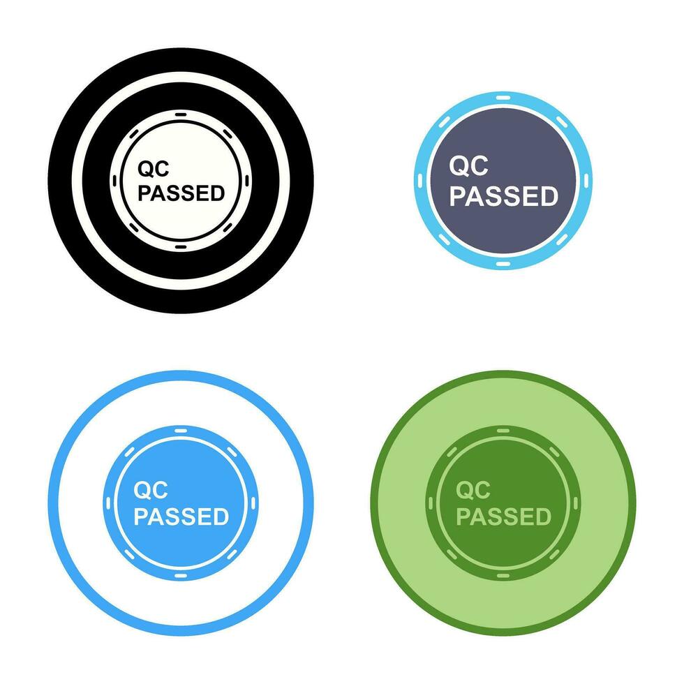 Unique QC Passed Vector Icon