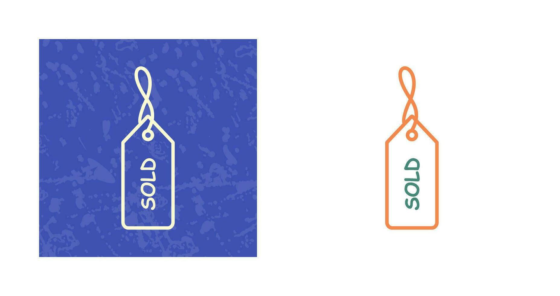 Unique Sold Tag Vector Icon