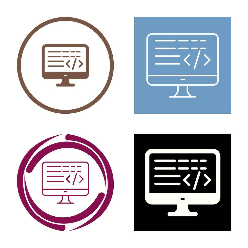 icono de vector de codificación