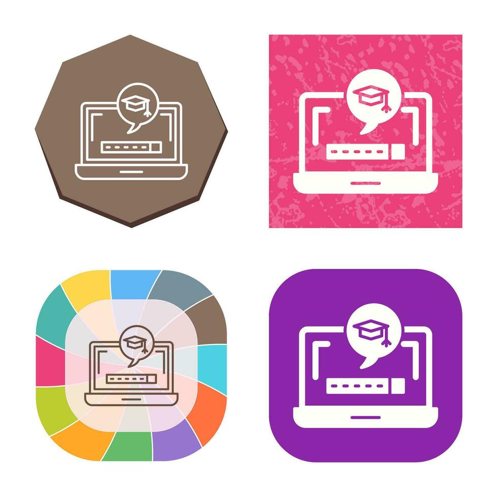 Digital Learning Vector Icon