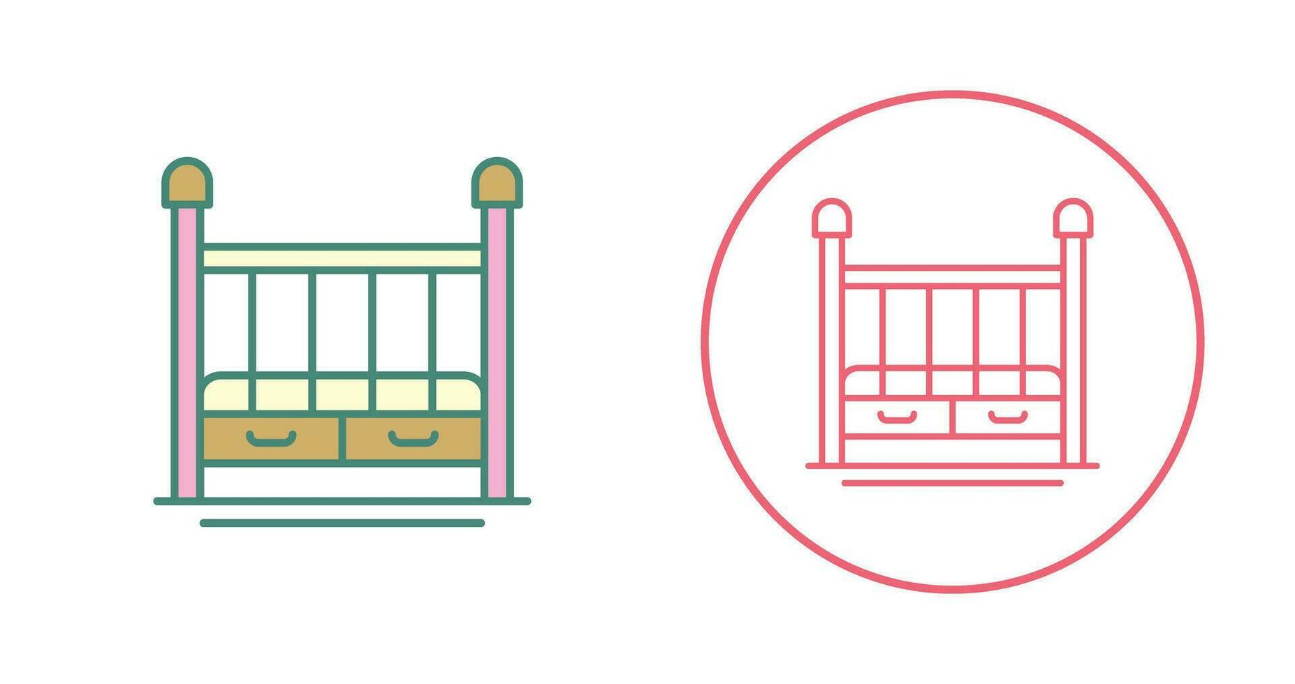 Baby Crib Vector Icon