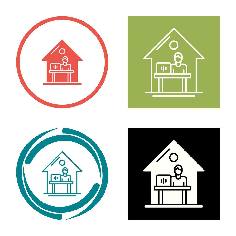Work At Home Vector Icon
