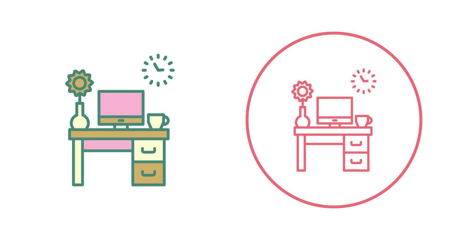 Work Table Vector Icon