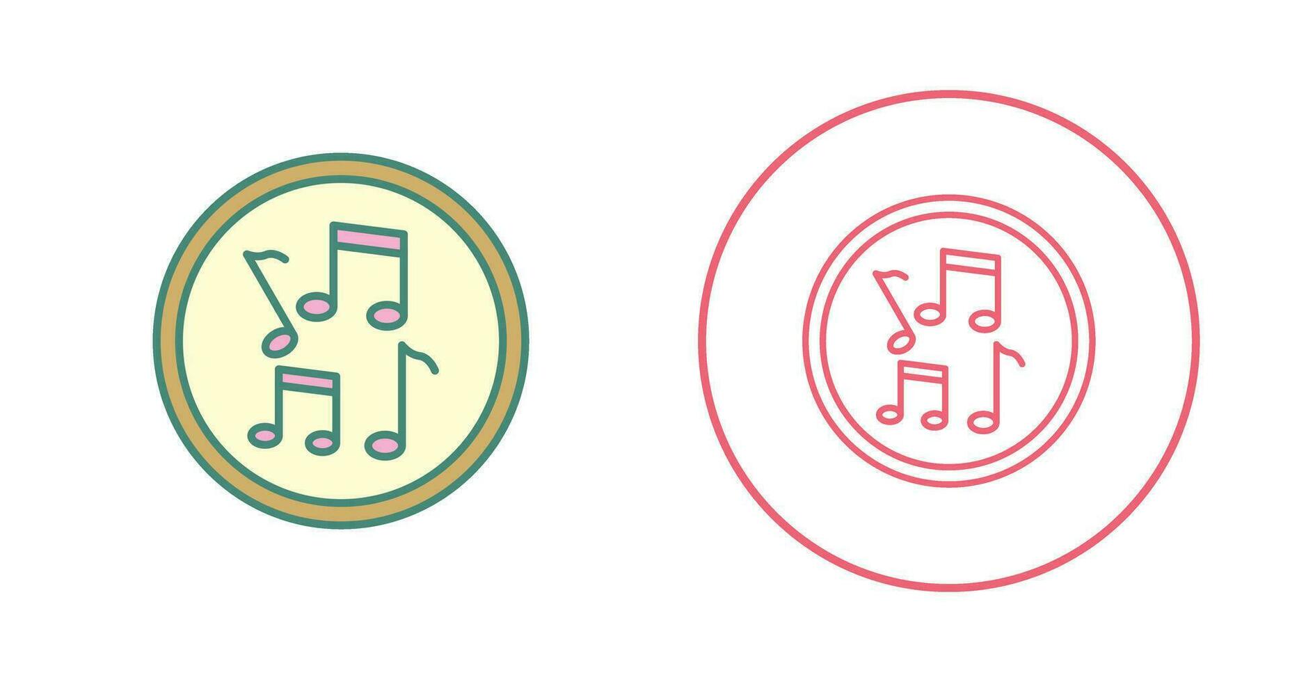 icono de vector de notas musicales