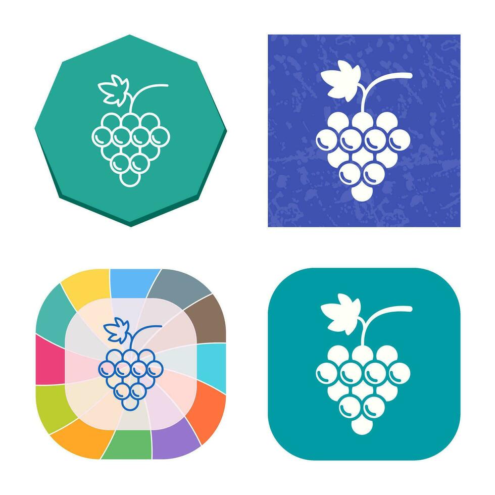 icono de vector de uvas