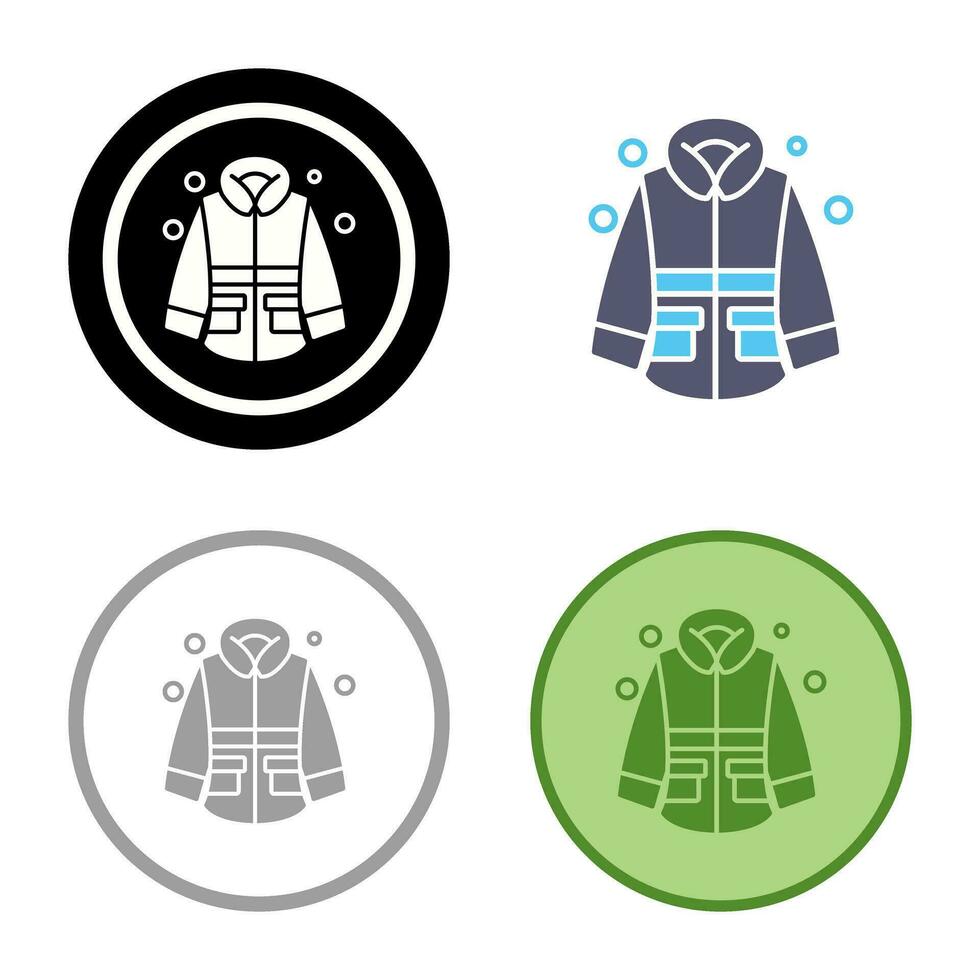 icono de vector de chaqueta de invierno