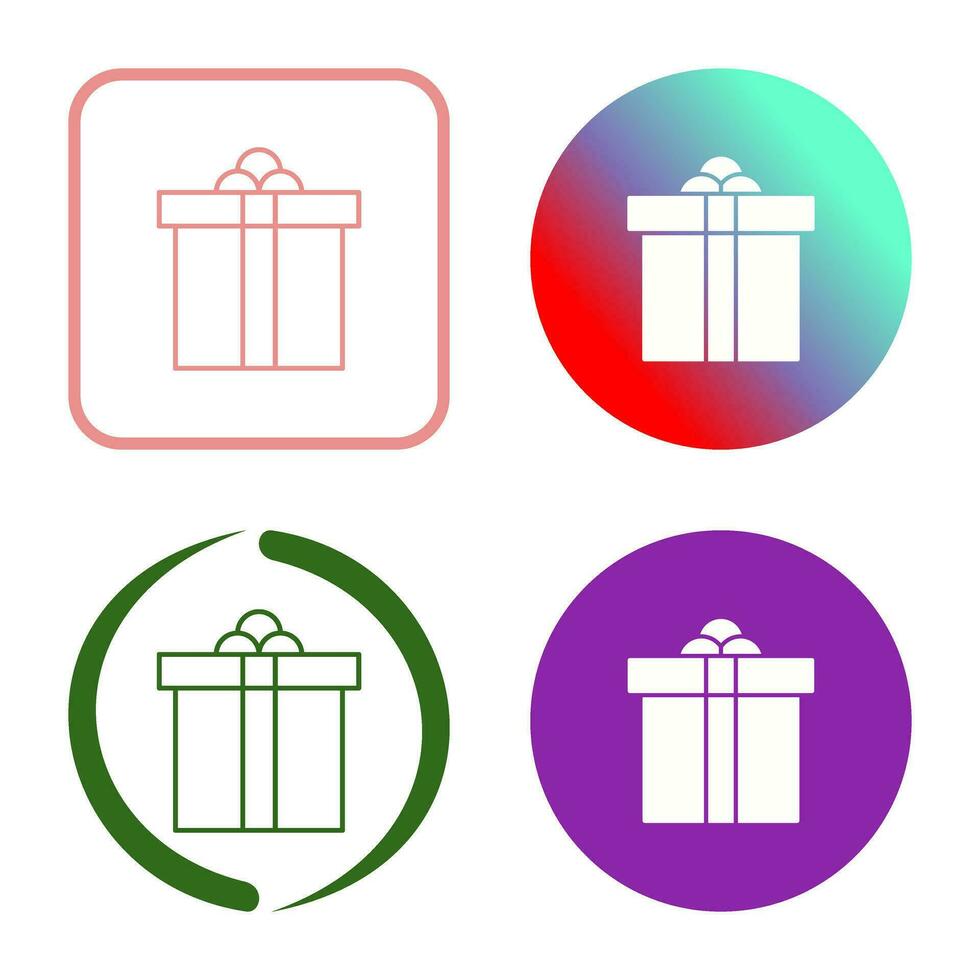 icono de vector de caja de regalo