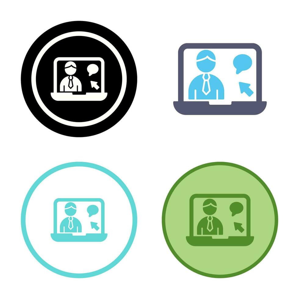 Online Interview Vector Icon