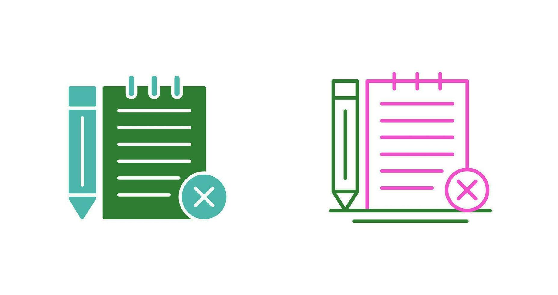 Unchecked Notes Vector Icon