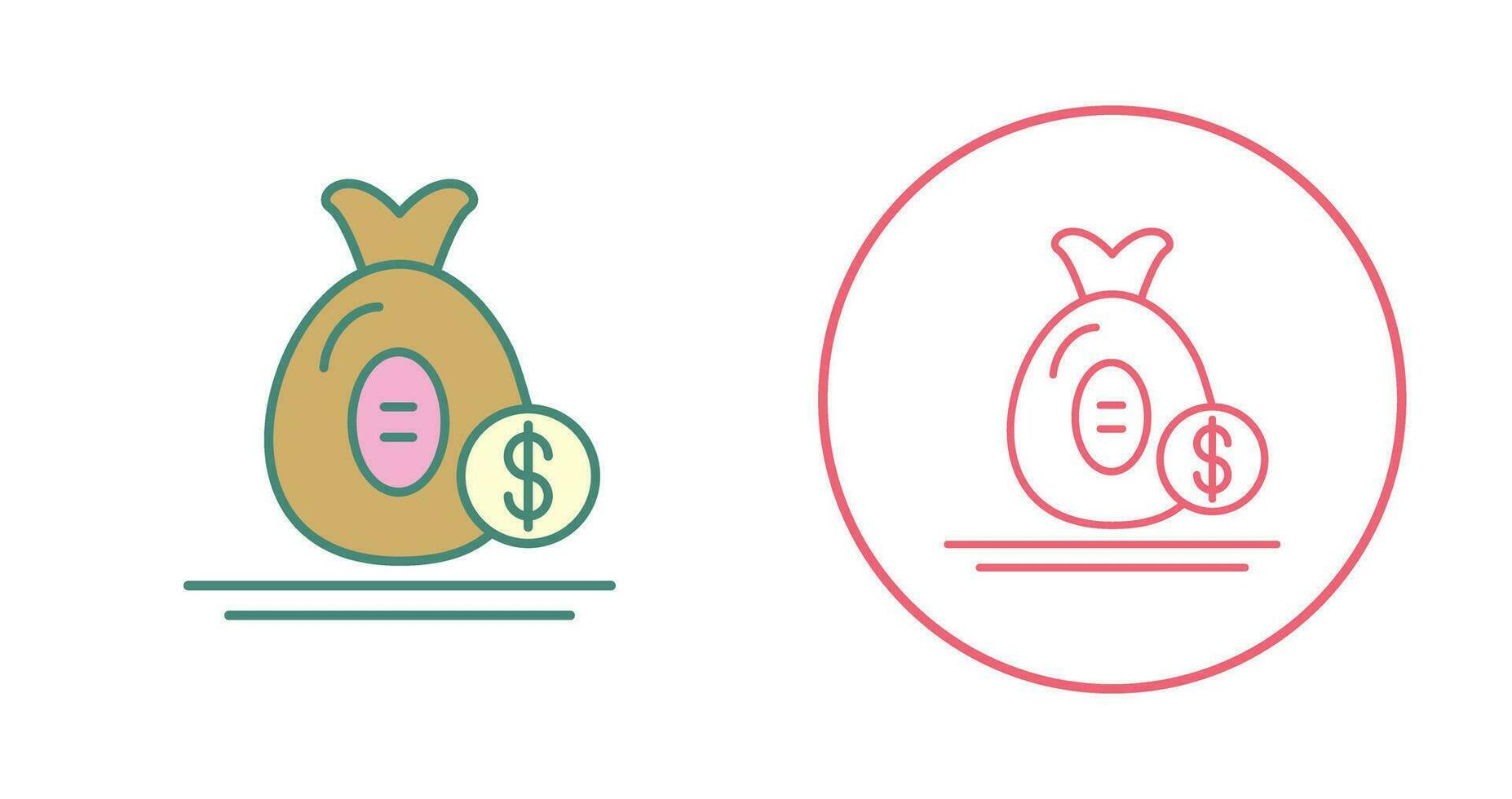 icono de vector de bolsa de dinero