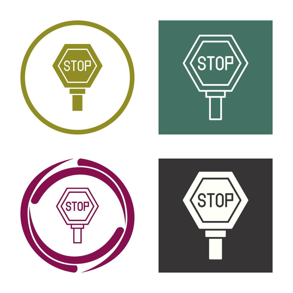 icono de vector de señal de stop