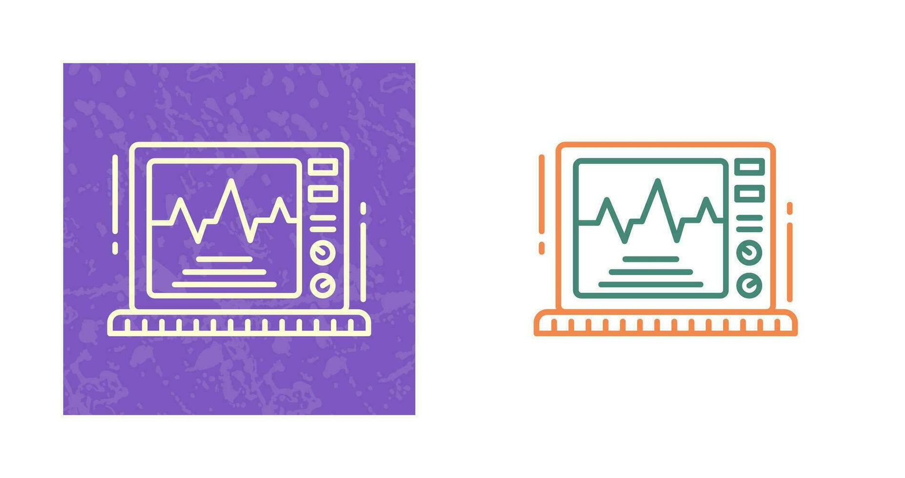 icono de vector de monitor de electrocardiograma