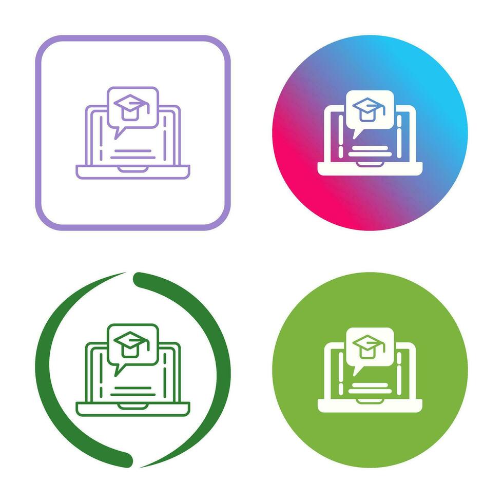 E Learning Vector Icon