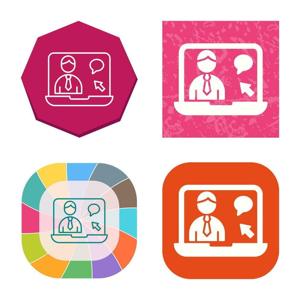 Online Interview Vector Icon