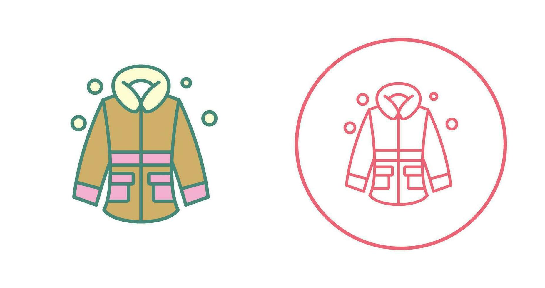 icono de vector de chaqueta de invierno