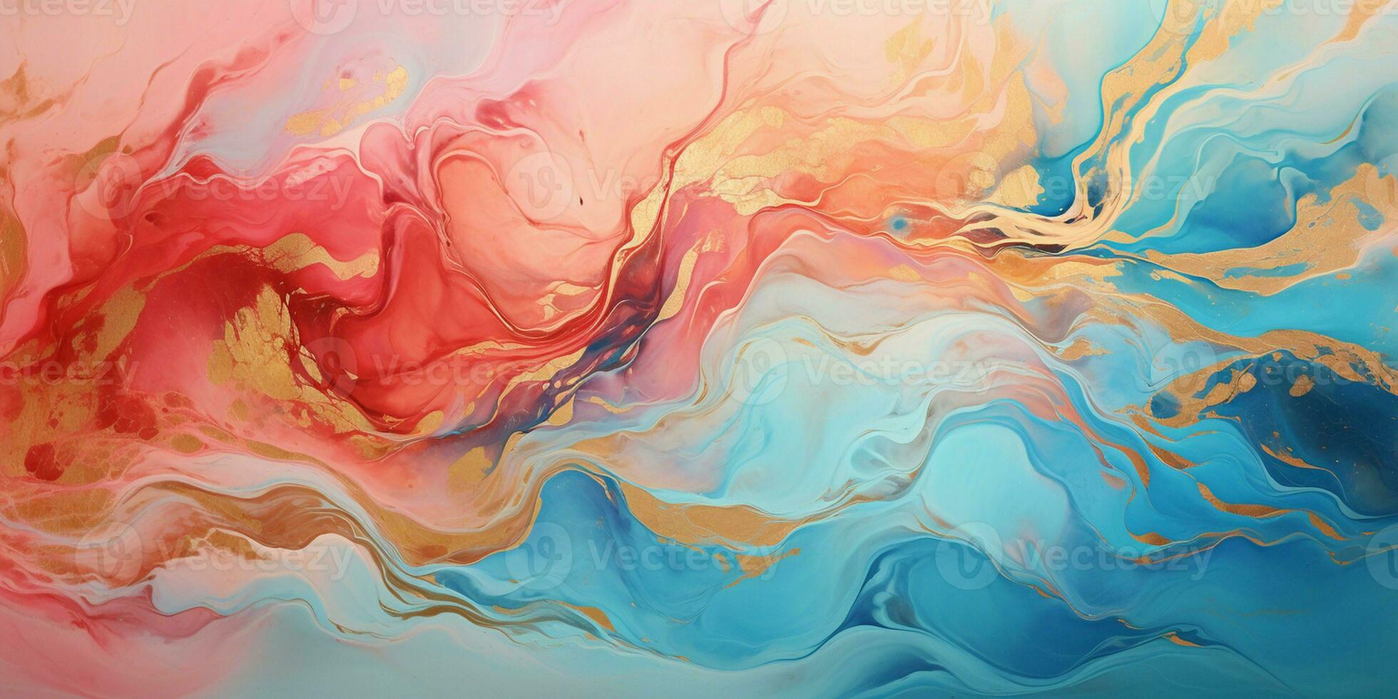 AI generated Luxury Abstract Marble Texture Background, Creative multicolored Painted waves ink Technique photo