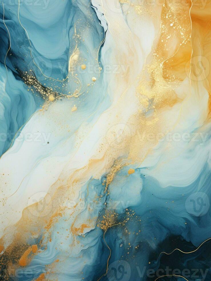 AI generated Luxury Abstract Marble Texture Background, Creative multicolored Painted waves ink Technique photo