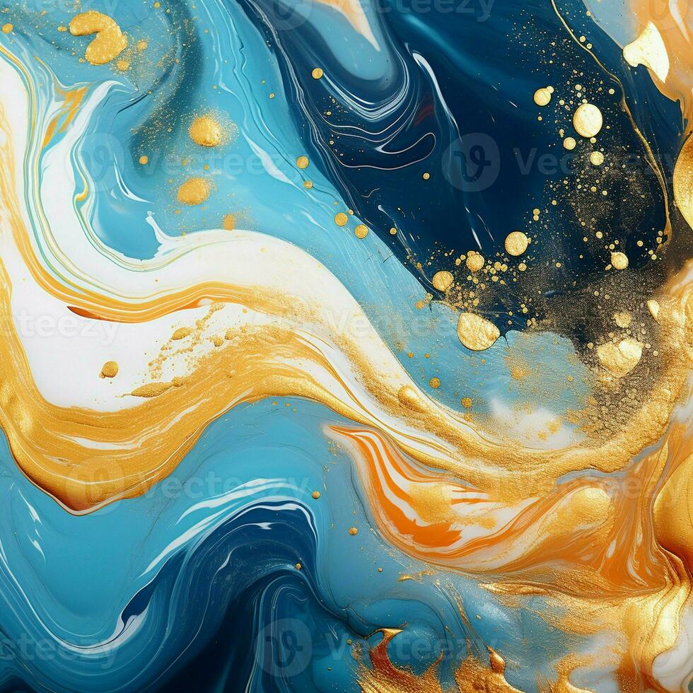 AI generated Luxury Abstract Marble Texture Background, Creative multicolored Painted waves ink Technique photo