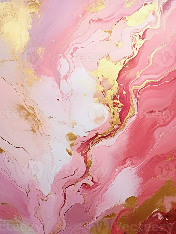AI generated Luxury Abstract Marble Texture Background, Creative multicolored Painted waves ink Technique photo