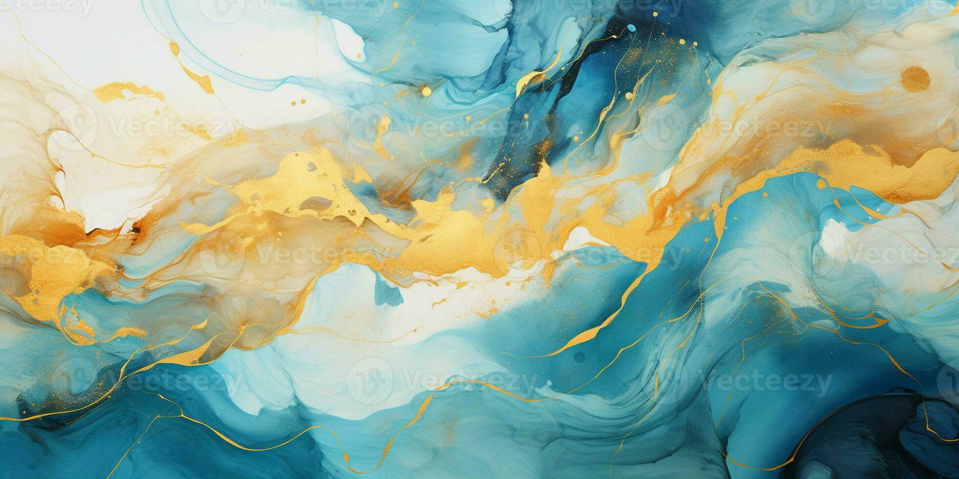 AI generated Luxury Abstract Marble Texture Background, Creative multicolored Painted waves ink Technique photo