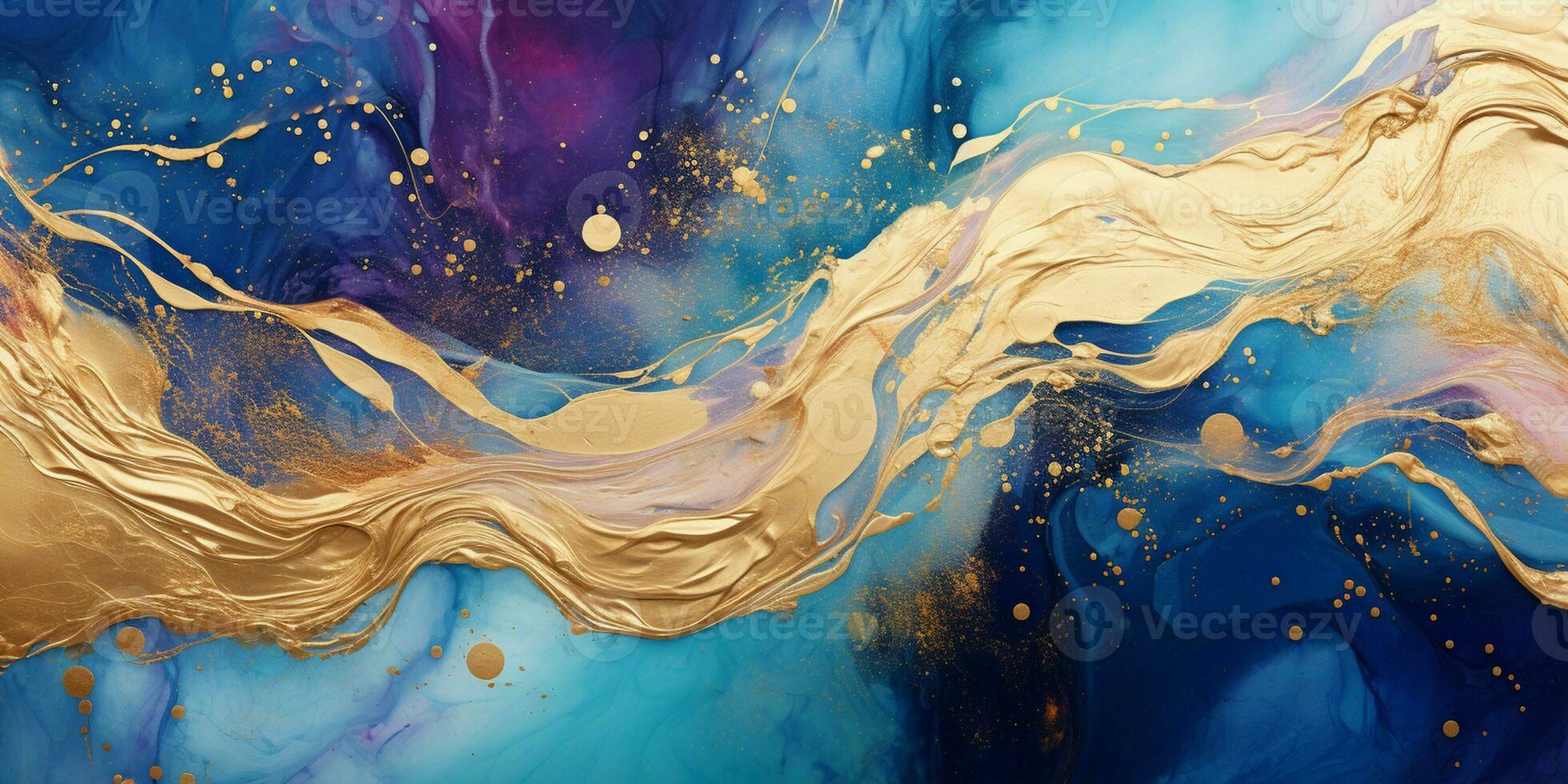 AI generated Luxury Abstract Marble Texture Background, Creative multicolored Painted waves ink Technique photo