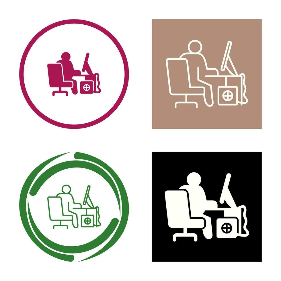 Computer Worker Vector Icon