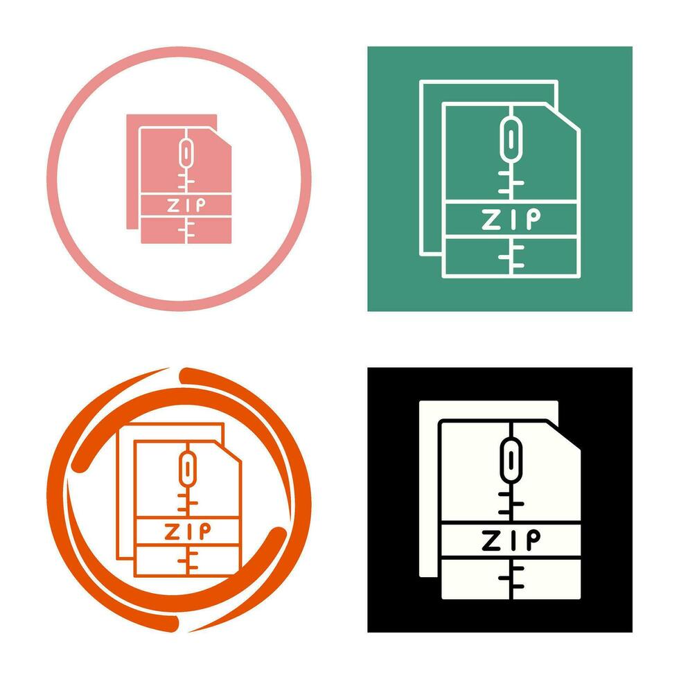 Zip File Vector Icon