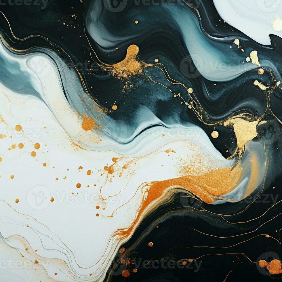 AI generated Luxury Abstract Marble Texture Background, Creative multicolored Painted waves ink Technique photo