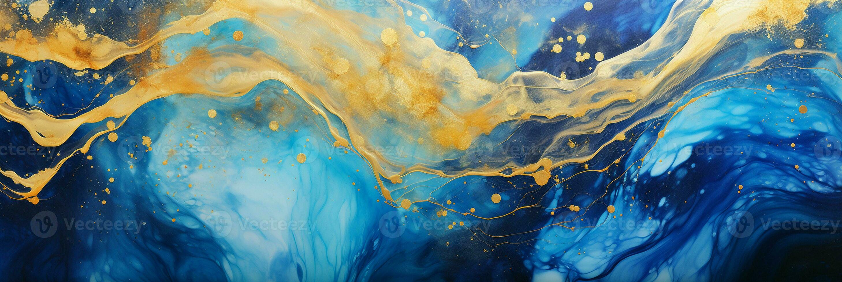 AI generated Luxury Abstract Marble Texture Background, Creative multicolored Painted waves ink Technique photo