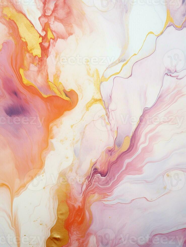 AI generated Luxury Abstract Marble Texture Background, Creative multicolored Painted waves ink Technique photo