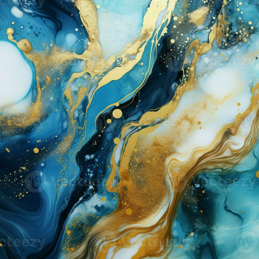 AI generated Luxury Abstract Marble Texture Background, Creative multicolored Painted waves ink Technique photo