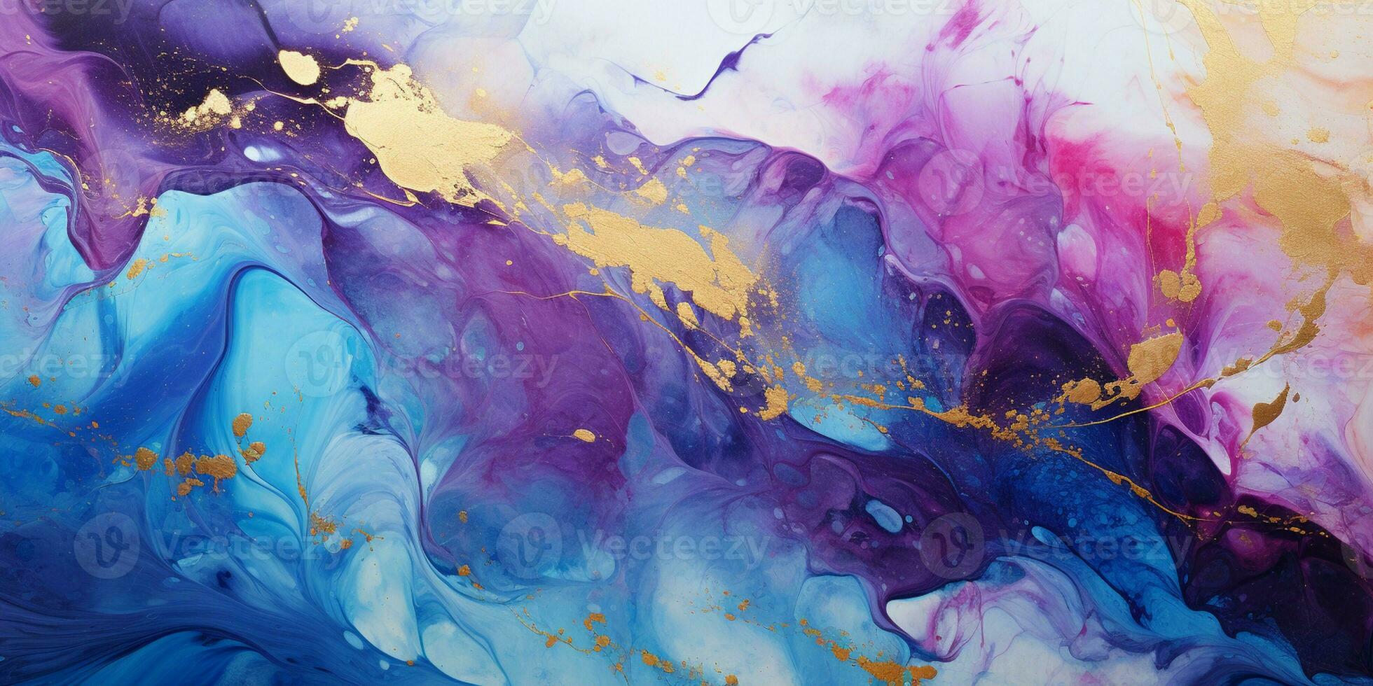 AI generated Luxury Abstract Marble Texture Background, Creative multicolored Painted waves ink Technique photo