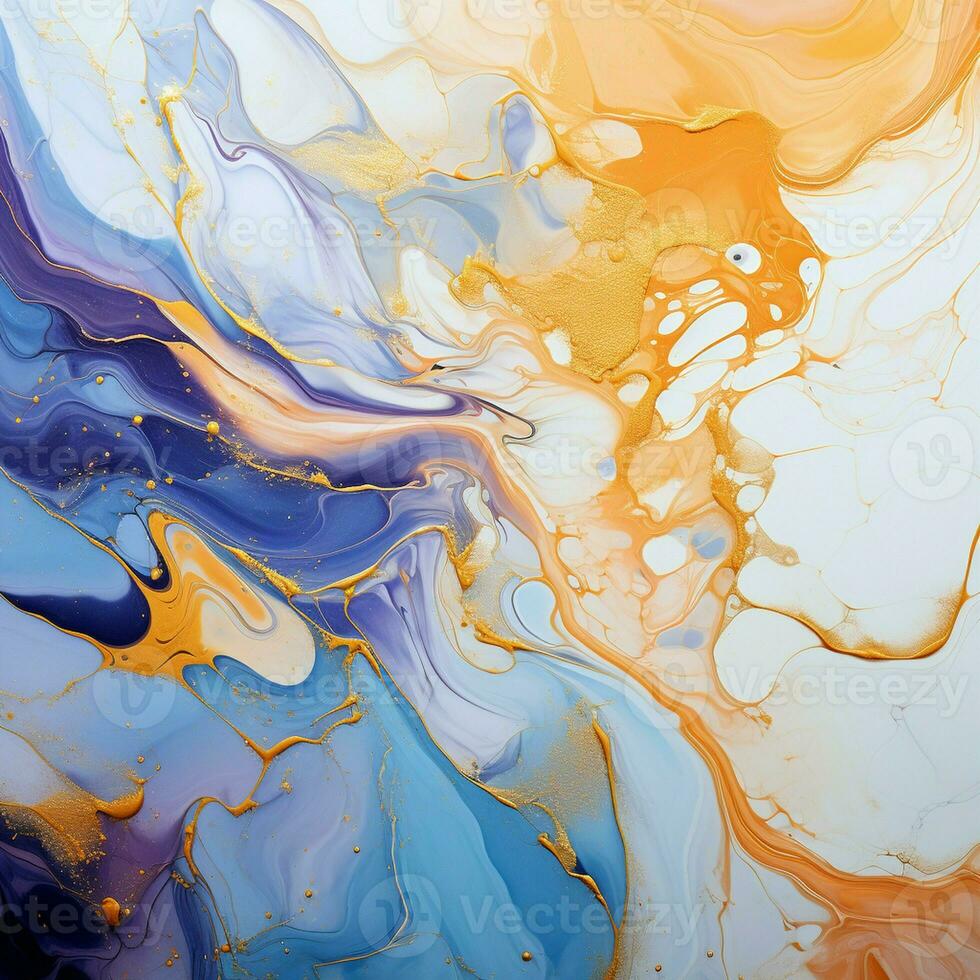 AI generated Luxury Abstract Marble Texture Background, Creative multicolored Painted waves ink Technique photo
