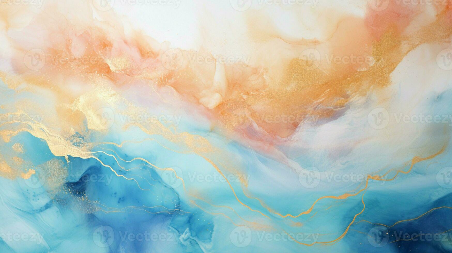 AI generated Luxury Abstract Marble Texture Background, Creative multicolored Painted waves ink Technique photo