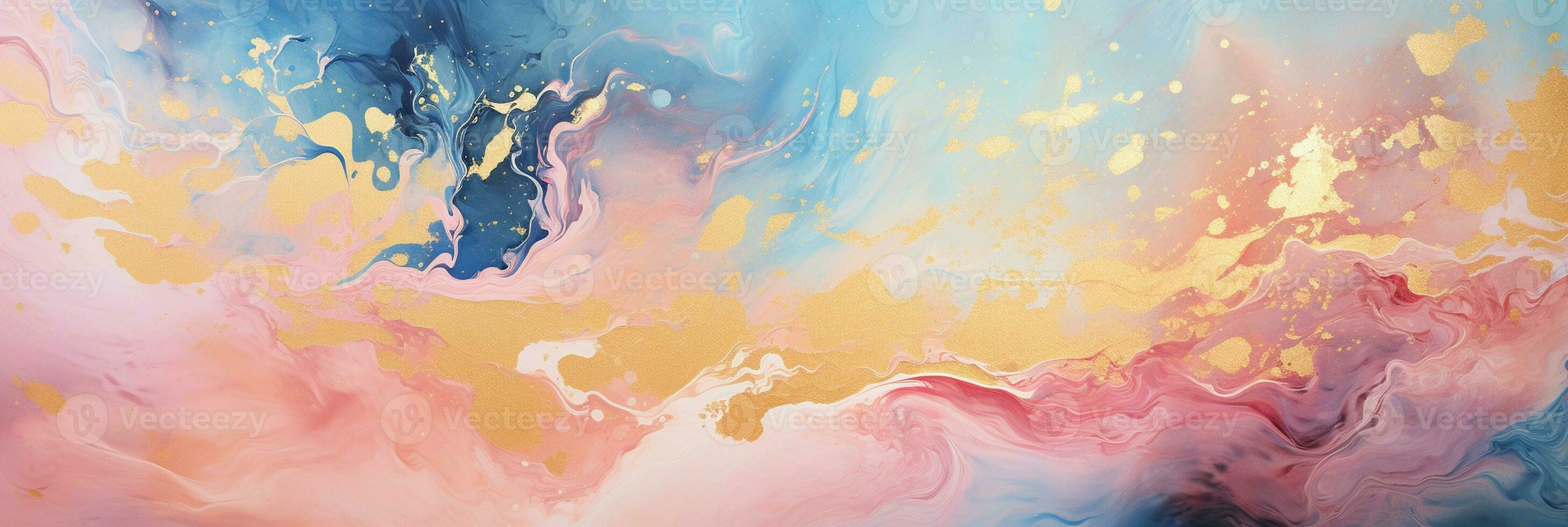 AI generated Luxury Abstract Marble Texture Background, Creative multicolored Painted waves ink Technique photo