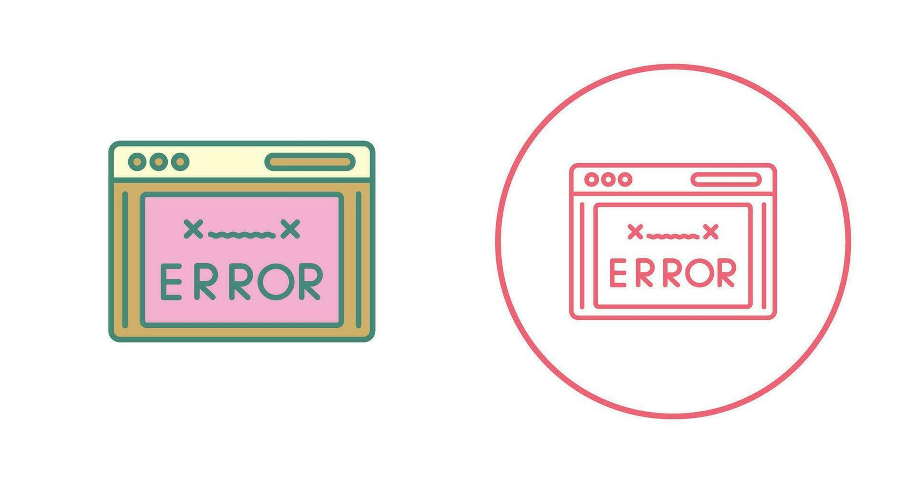 icono de vector de código de error