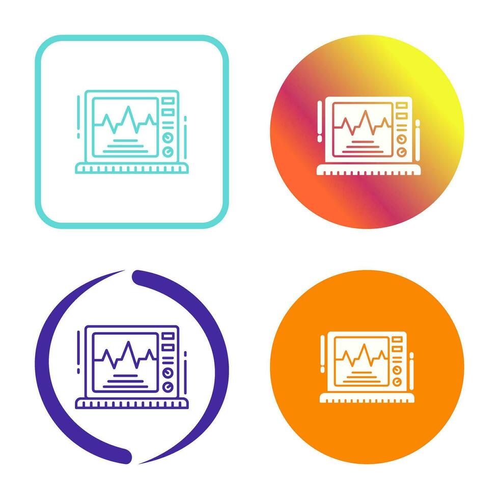 icono de vector de monitor de electrocardiograma