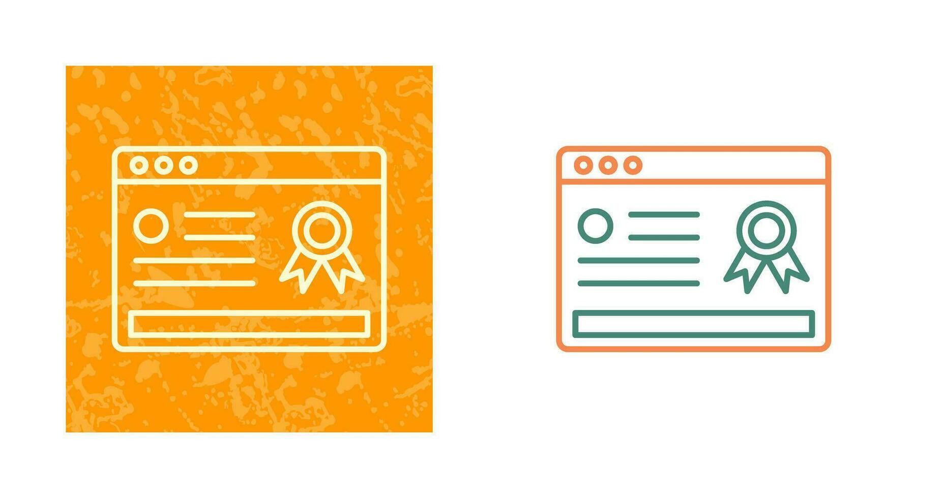 Online Certificate Vector Icon