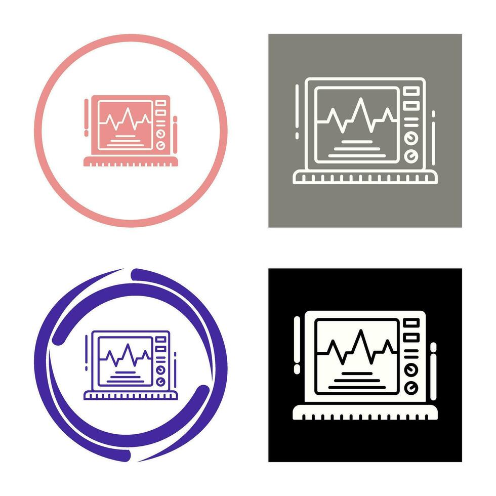 icono de vector de monitor de electrocardiograma