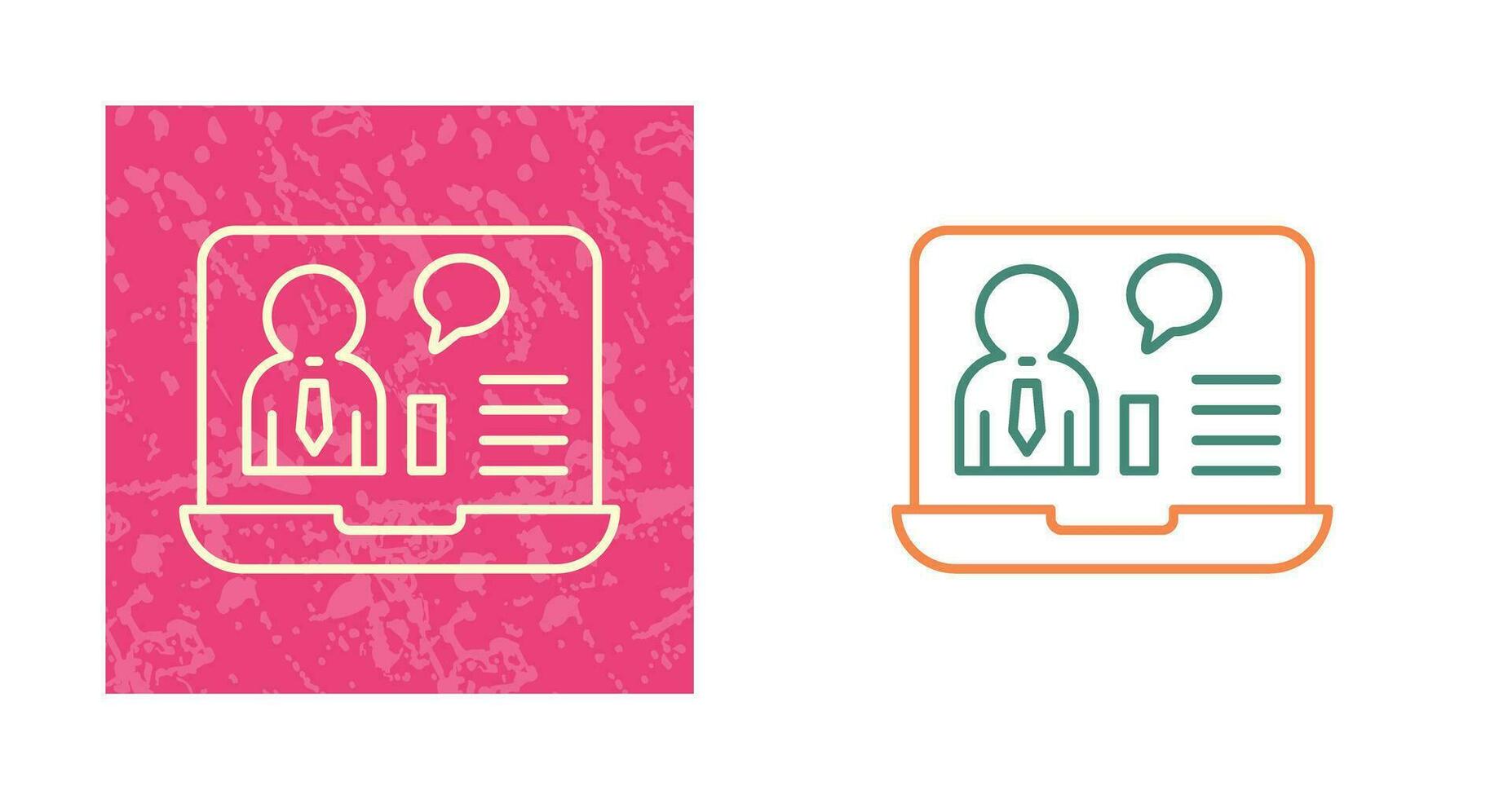 Online Job Interview Vector Icon
